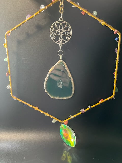 Symmetry in Motion Series: Hexagonal Green Agate
